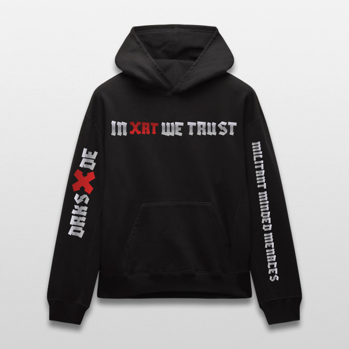IN XRT WE TRUST - DRKSXDE “Red X” Logo - Black Hoodie