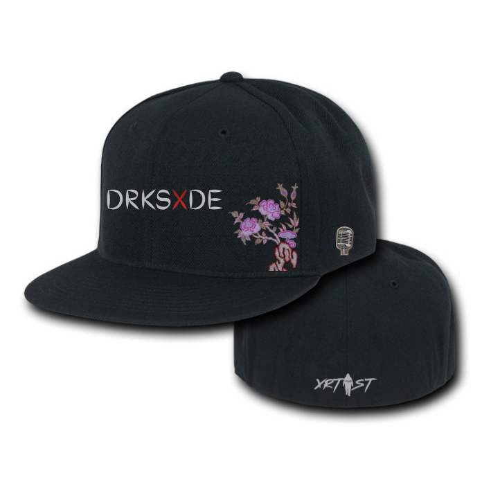 DRKSXDE “Red X” Logo Black Fitted Hat (Embroidered XRTIST Edition)